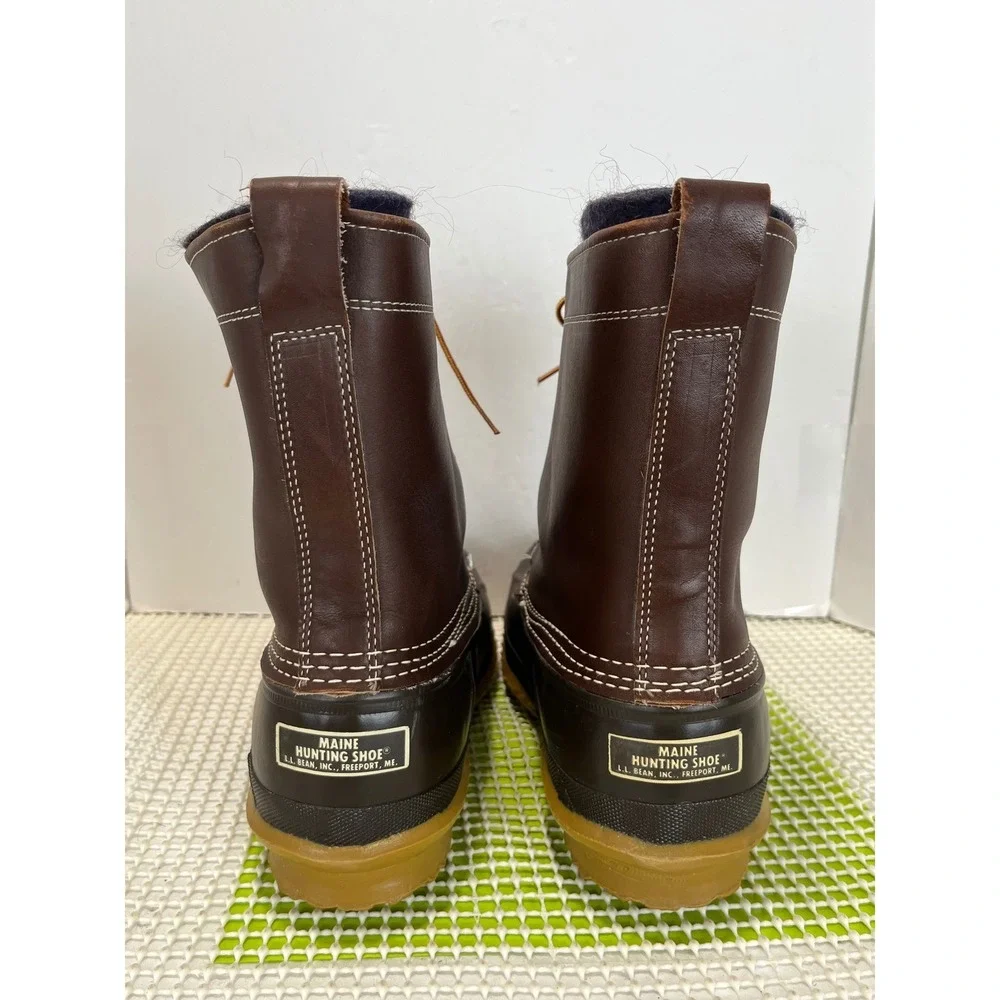 LL Bean Maine Hunting Shoe Men's 9 Brown Leather 10
